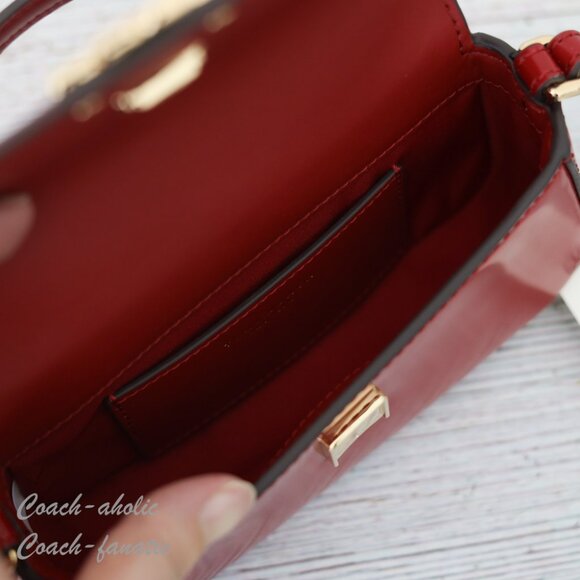 Tory Burch Britten Mini Top Handle Crossbody 153726 Bartlett Red NWT - Picture 10 of 11